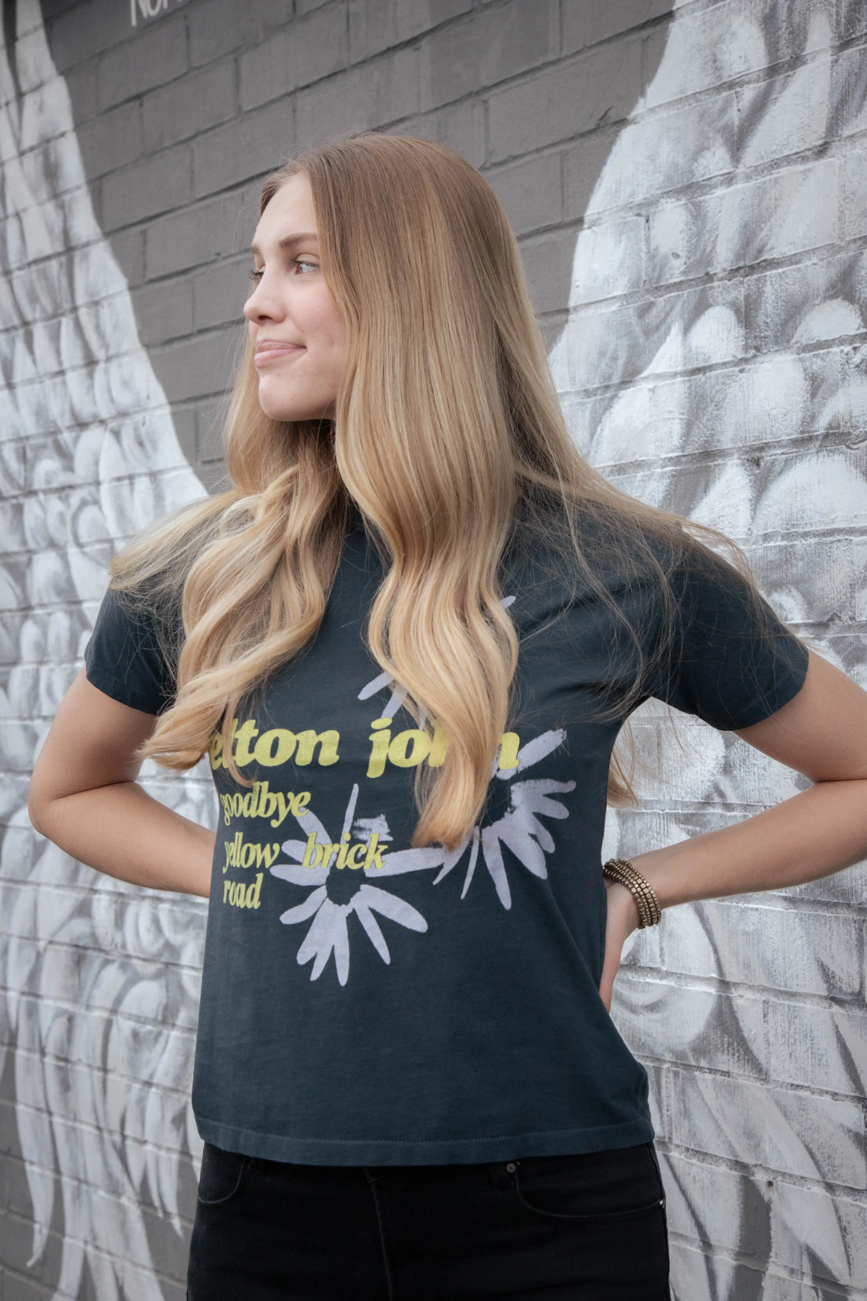 Elton John Yellow Brick Road Tee, Vintage Black | Daydreamer sold by North & Main Clothing Company product image thumbnail 5