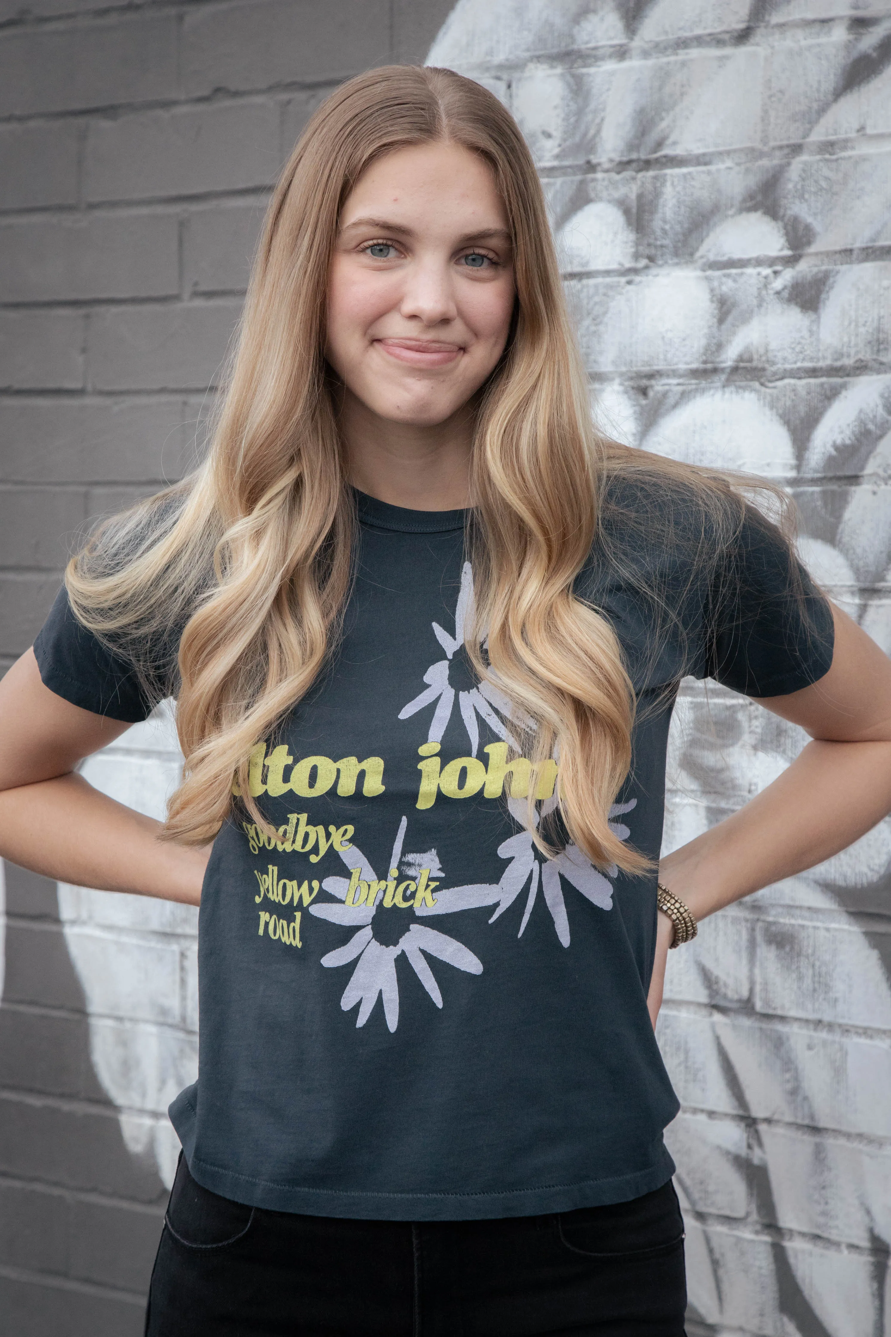 Elton John Yellow Brick Road Tee, Vintage Black | Daydreamer sold by North & Main Clothing Company