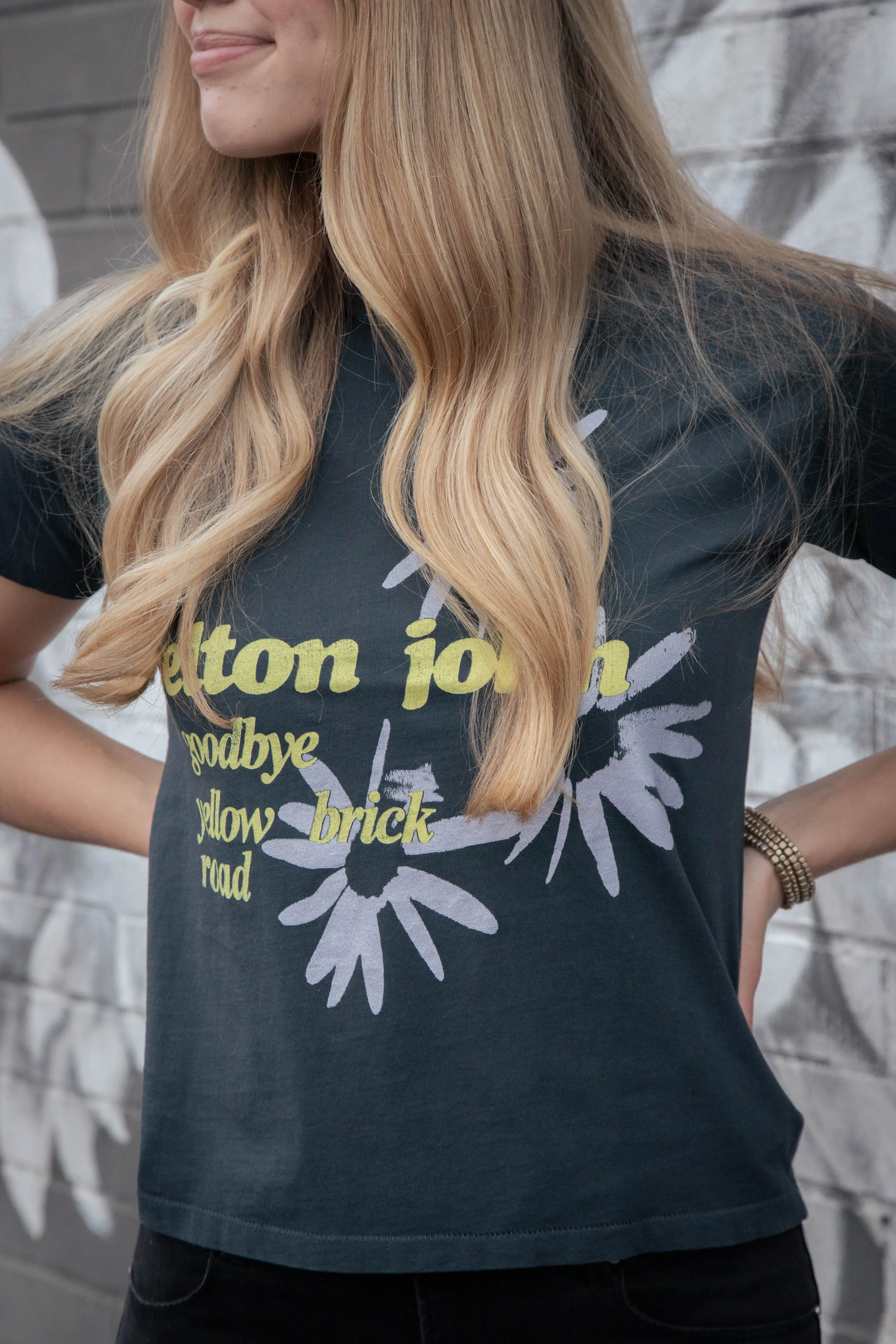 Elton John Yellow Brick Road Tee, Vintage Black | Daydreamer sold by North & Main Clothing Company product image thumbnail 3