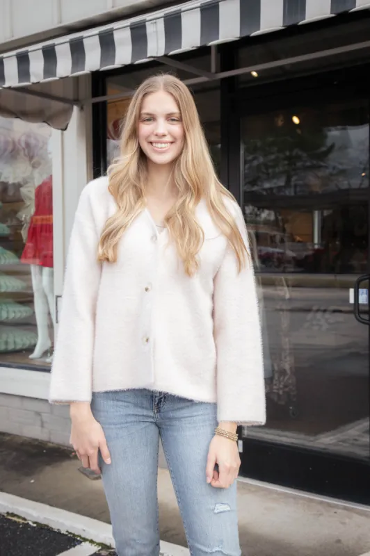 Consistency Soft Cardigan Coat, Light Blush | Sadie & Sage sold by North & Main Clothing Company