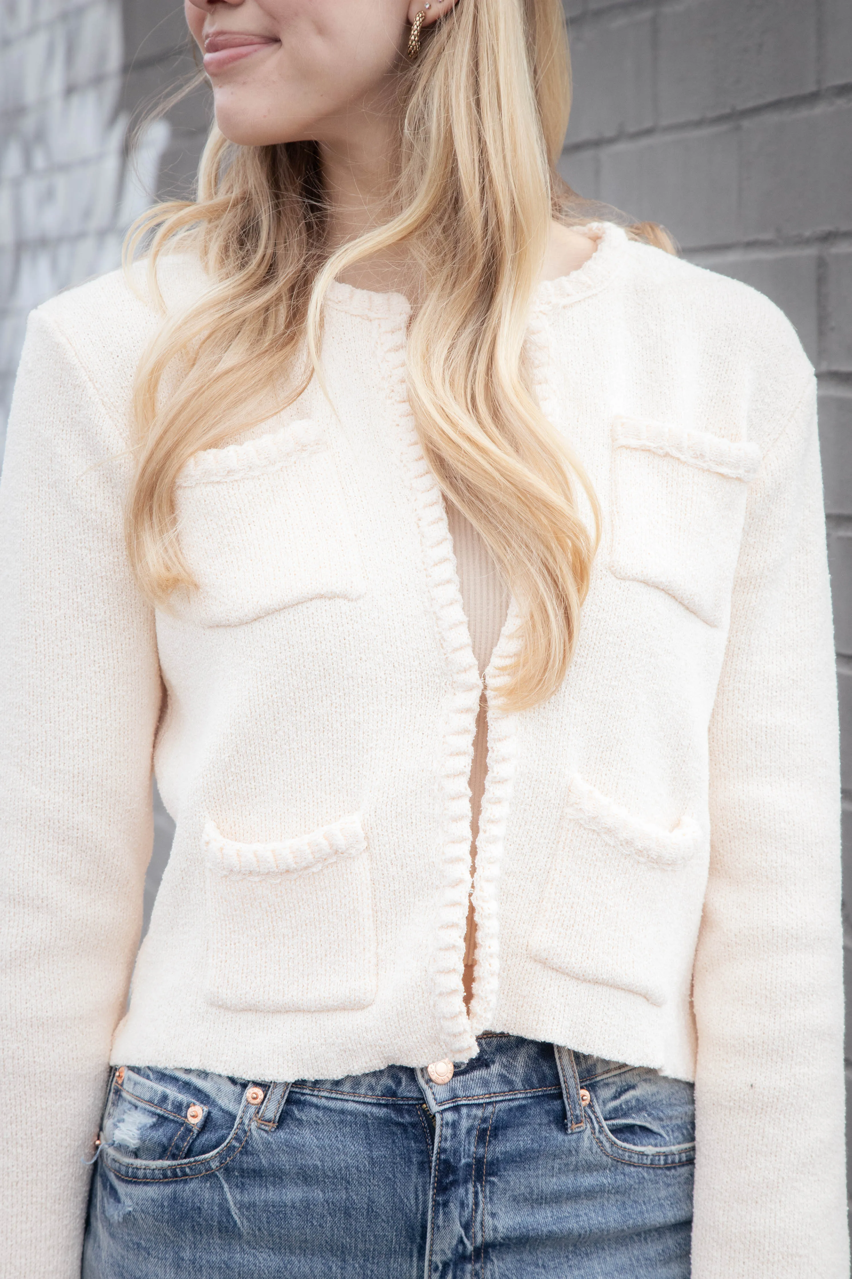 Annamarie Cardigan, Cream sold by North & Main Clothing Company product image thumbnail 2