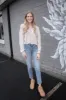 Mel Drop Shoulder Ribbed Top, Ecru sold by North & Main Clothing Company