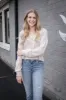 Mel Drop Shoulder Ribbed Top, Ecru sold by North & Main Clothing Company