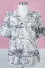 Evelyn Split Neck Top, Black | Plus Size sold by North & Main Clothing Company