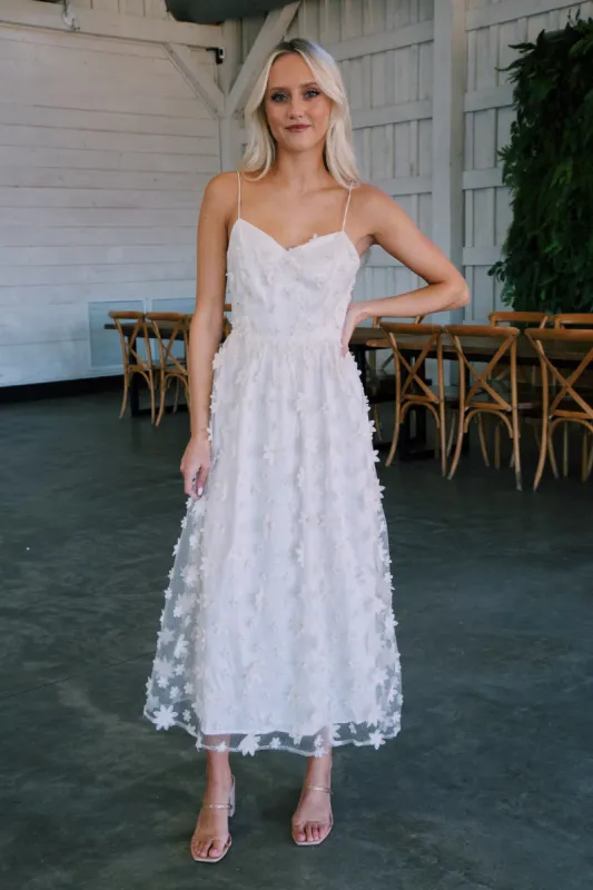 Floral Wonder Maxi Dress, White sold by North & Main Clothing Company