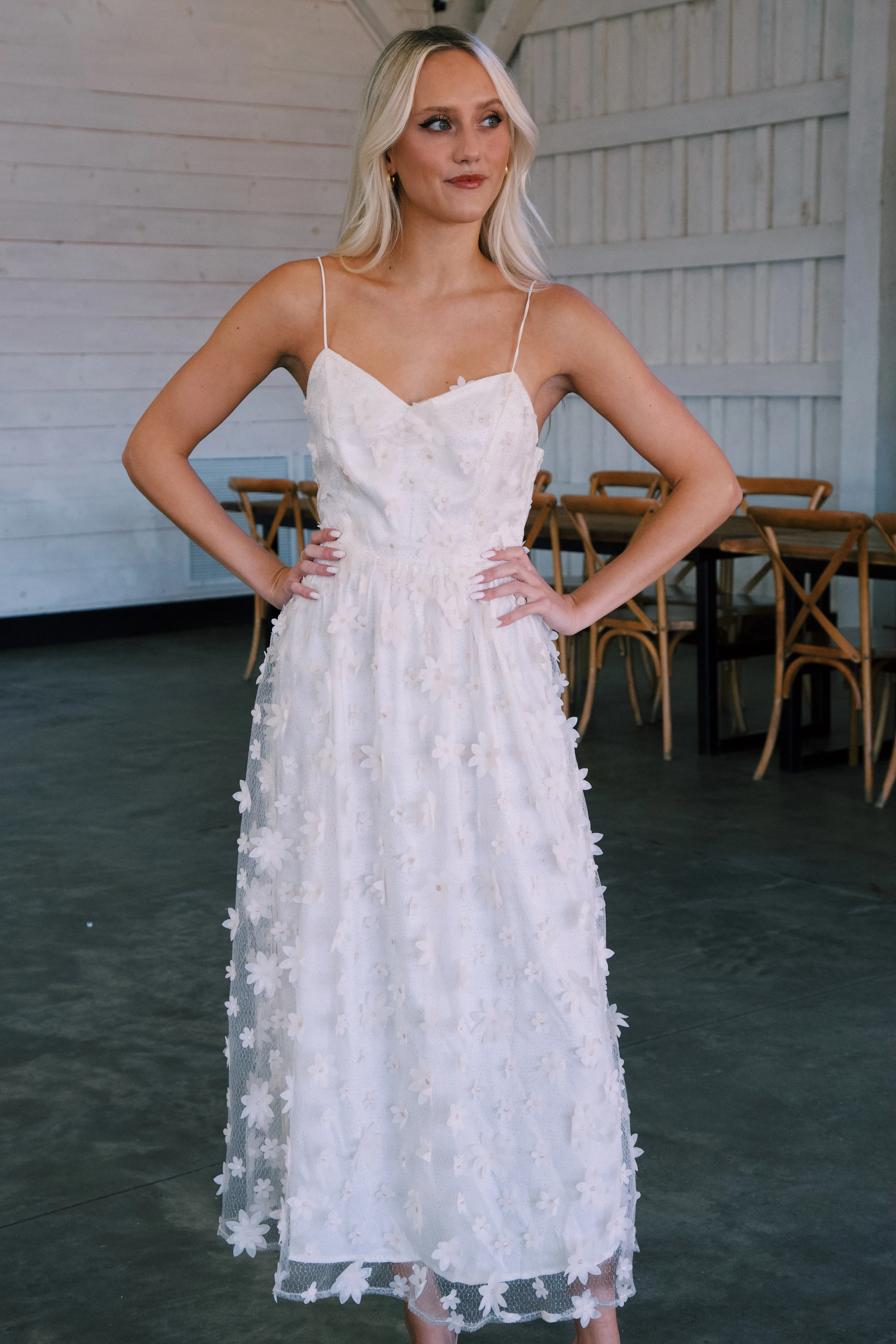 Floral Wonder Maxi Dress, White sold by North & Main Clothing Company product image thumbnail 3