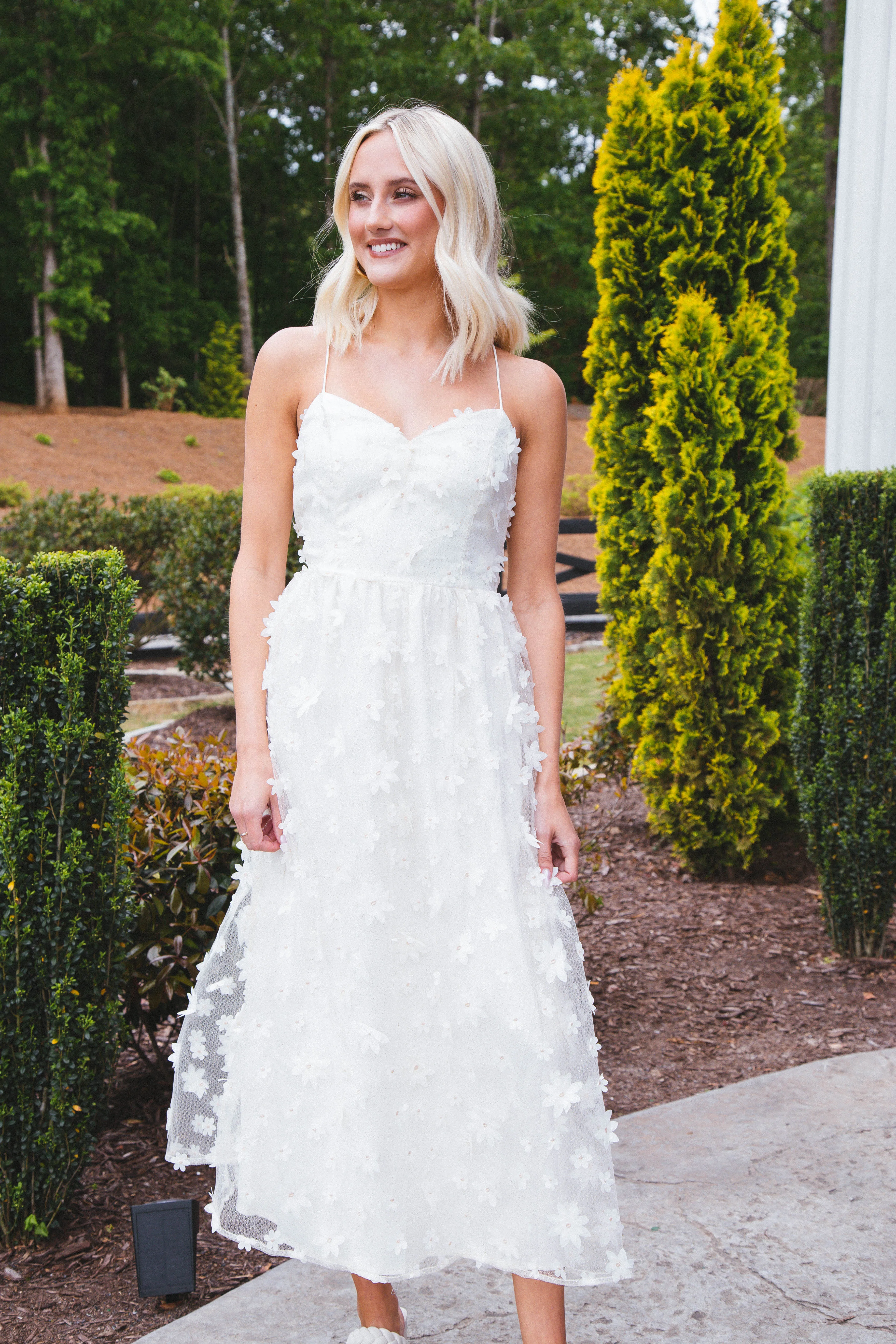 Floral Wonder Maxi Dress, White sold by North & Main Clothing Company product image thumbnail 4