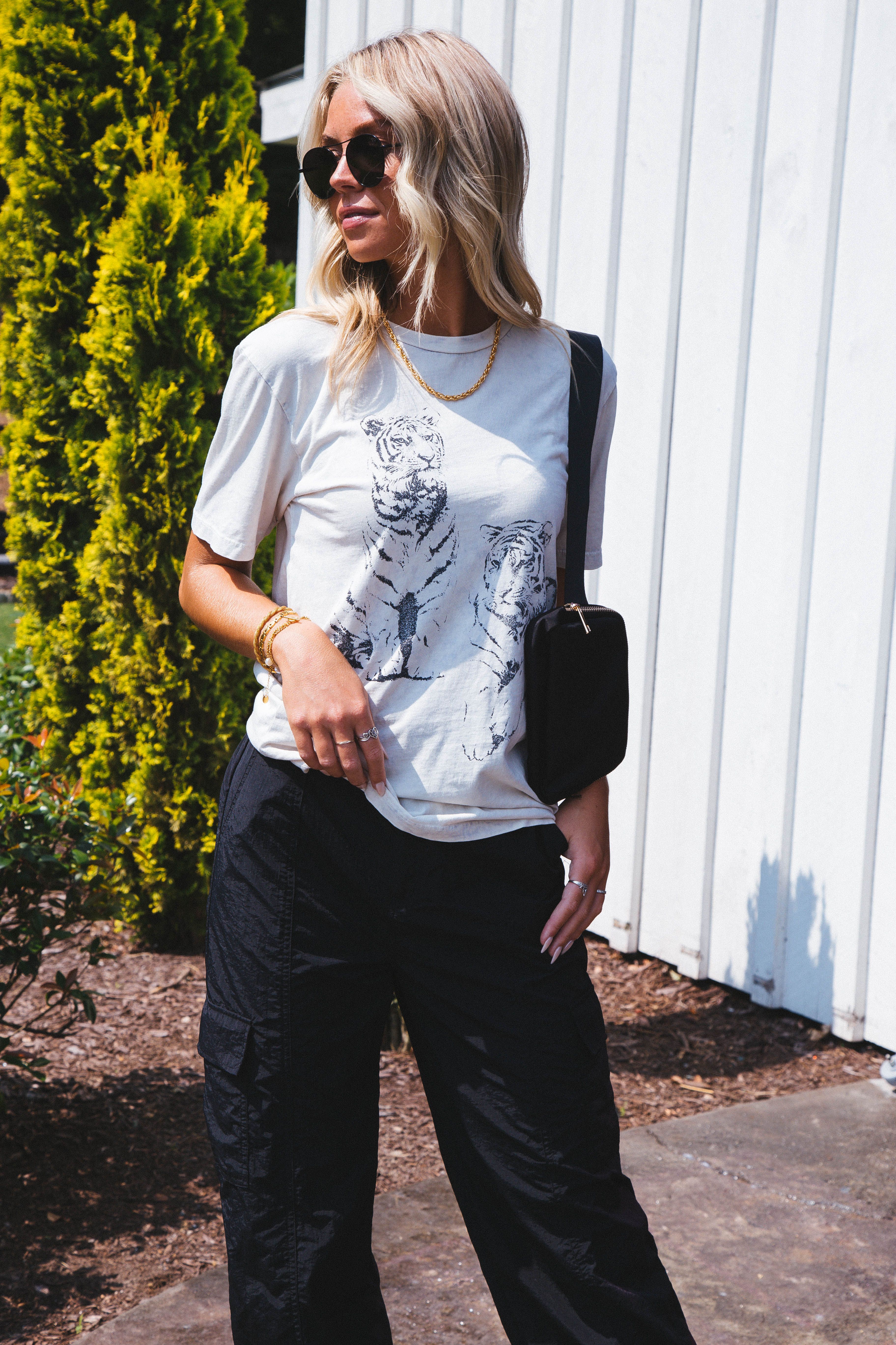 Tigers Boyfriend Graphic Tee, Off White sold by North & Main Clothing Company product image thumbnail 5