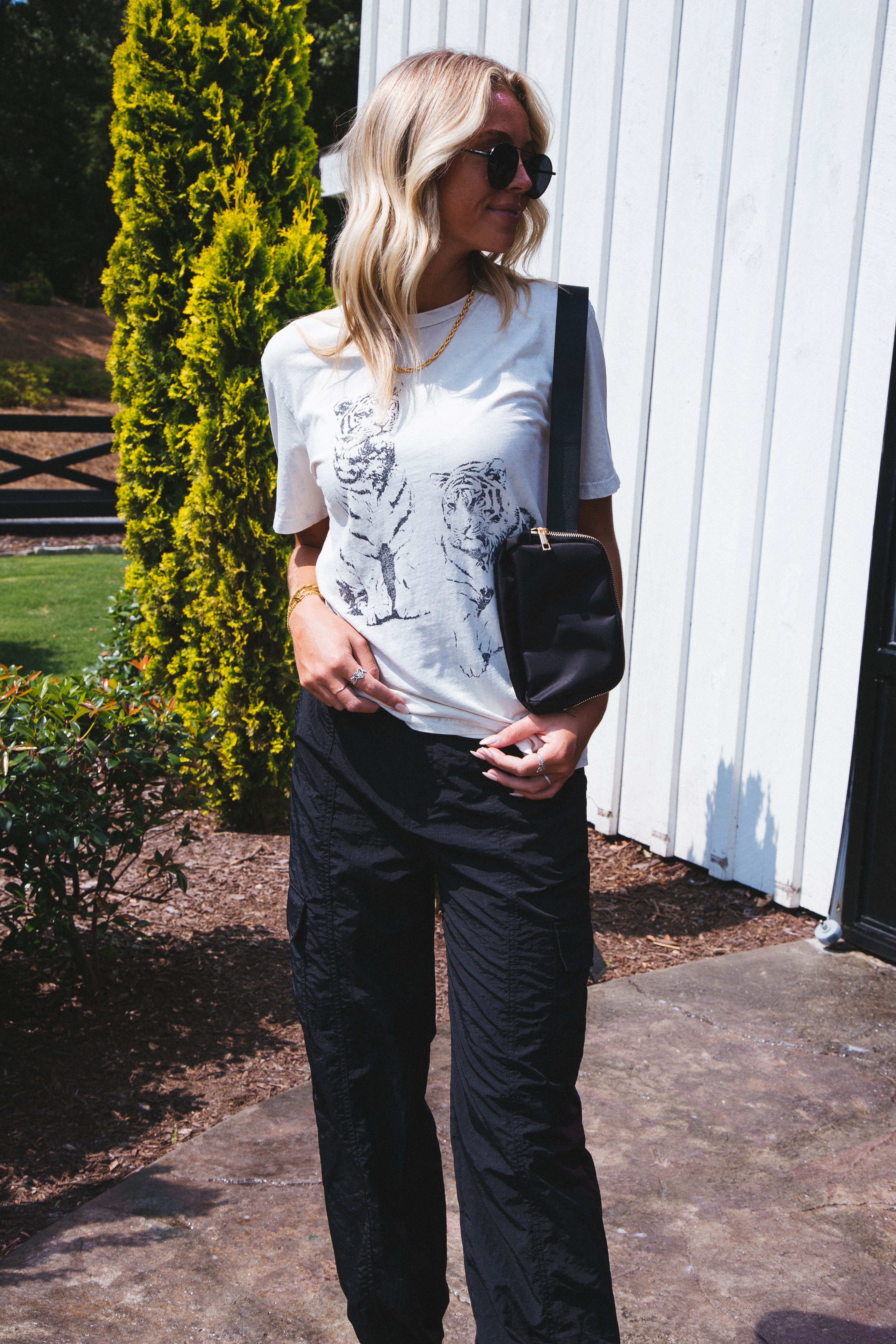 Tigers Boyfriend Graphic Tee, Off White sold by North & Main Clothing Company product image thumbnail 3