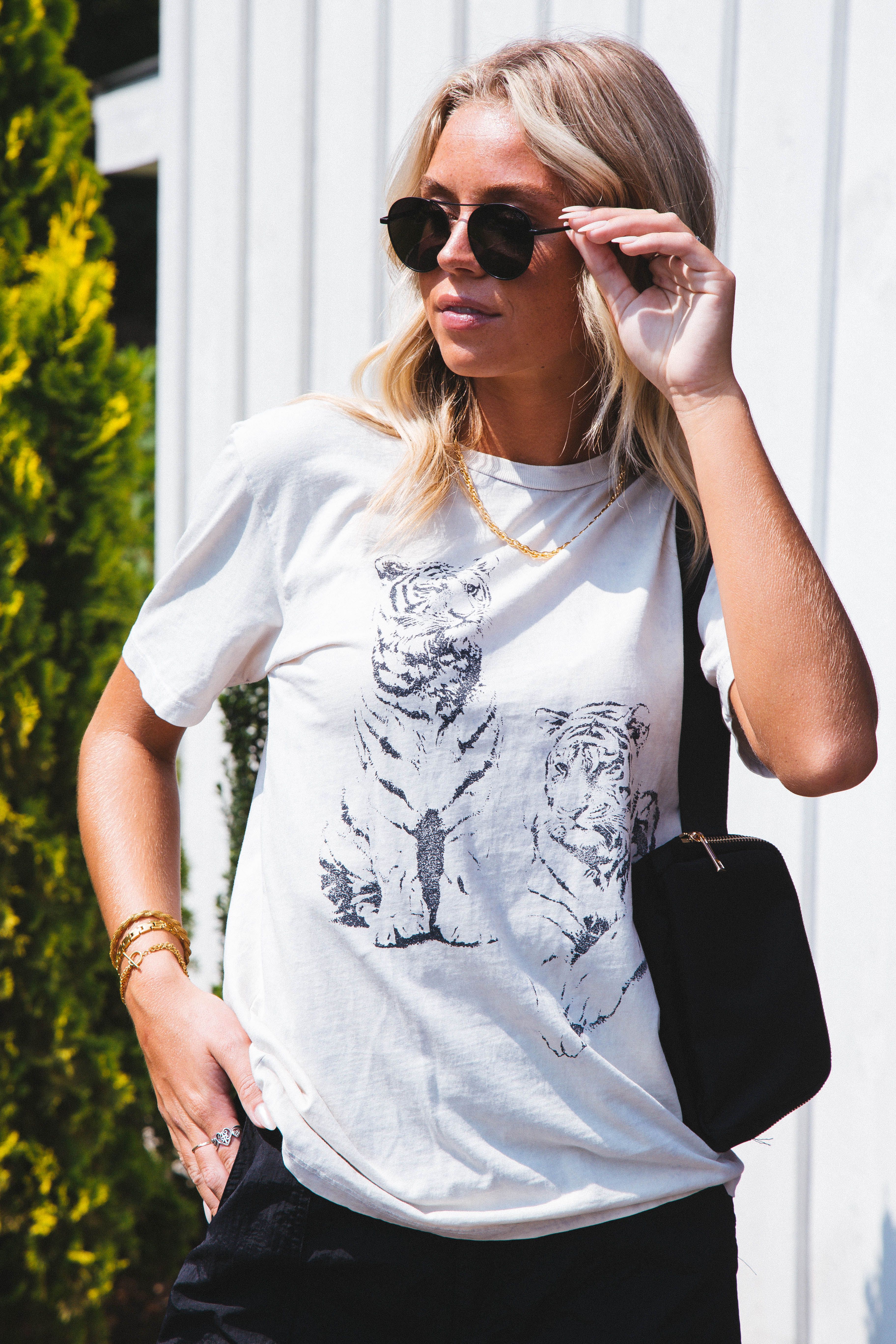 Tigers Boyfriend Graphic Tee, Off White sold by North & Main Clothing Company product image thumbnail 2