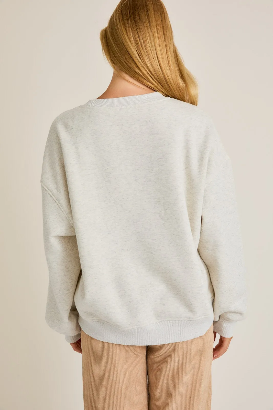 Love Graphic Oversized Sweatshirt, Light Heather Grey sold by North & Main Clothing Company product image thumbnail 4