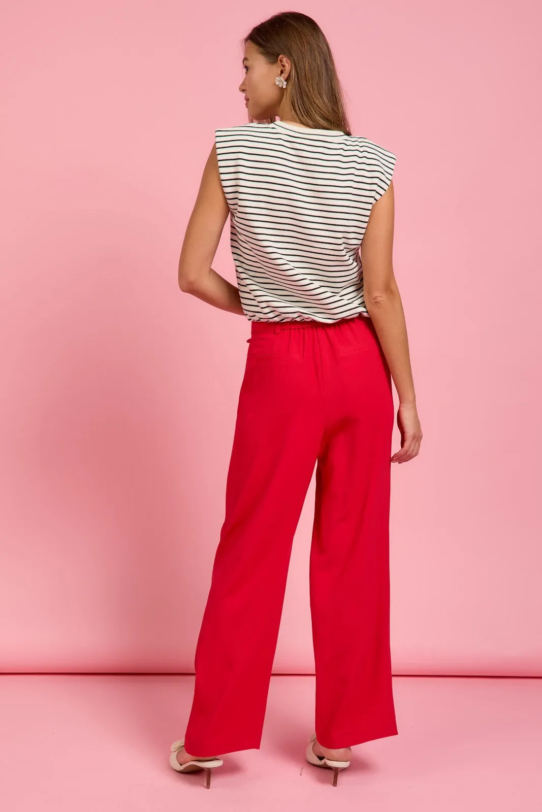 Lyra Heart Embroidered Striped Top, Ivory/Black sold by North & Main Clothing Company product image thumbnail 4