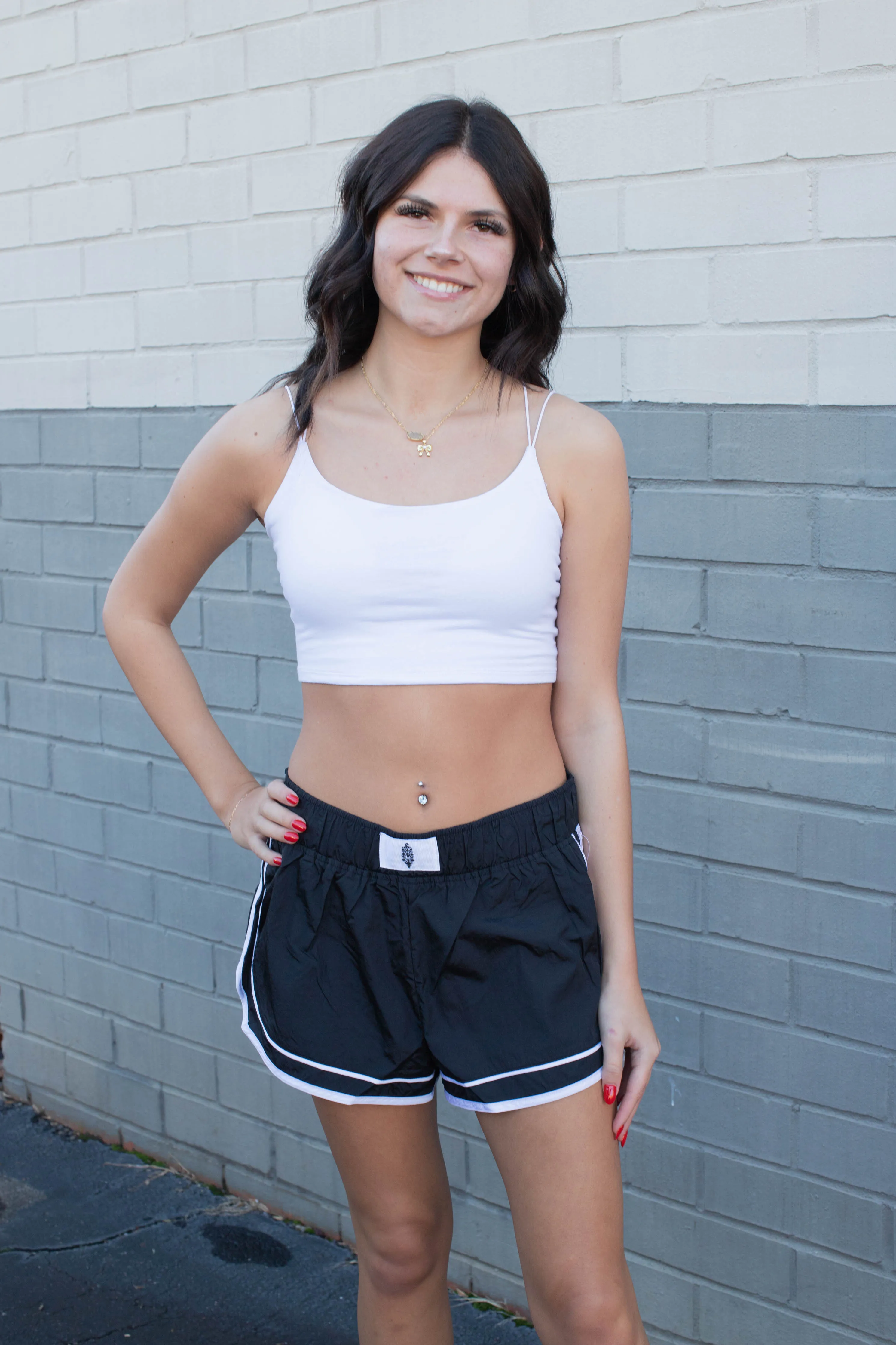 Varsity Blues Shorts, Black Combo | Free People sold by North & Main Clothing Company product image thumbnail 4