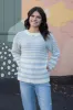Fuzzy Stripe Tunic Sweater, Pearl Blue/Chalk | Sanctuary sold by North & Main Clothing Company