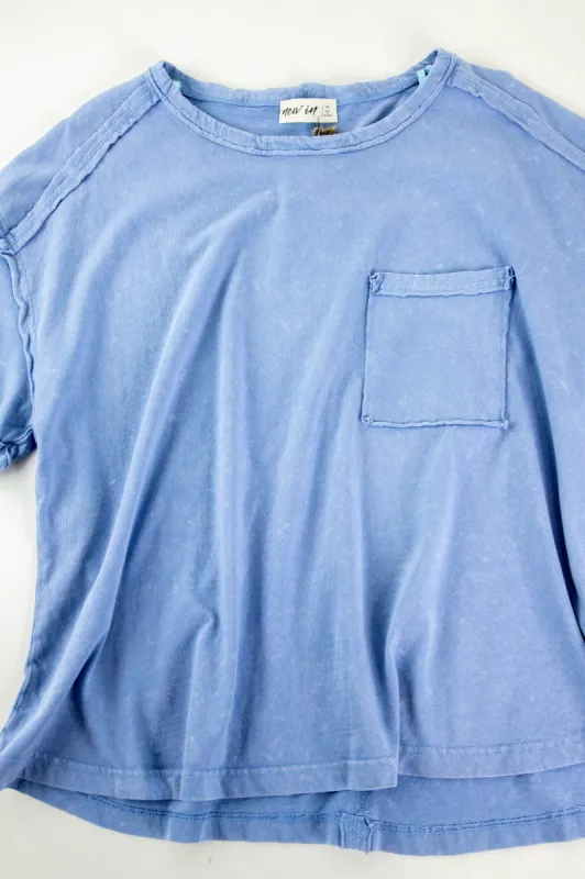 Ontario Oversized Tee, Blue | Extended Sizes sold by North & Main Clothing Company