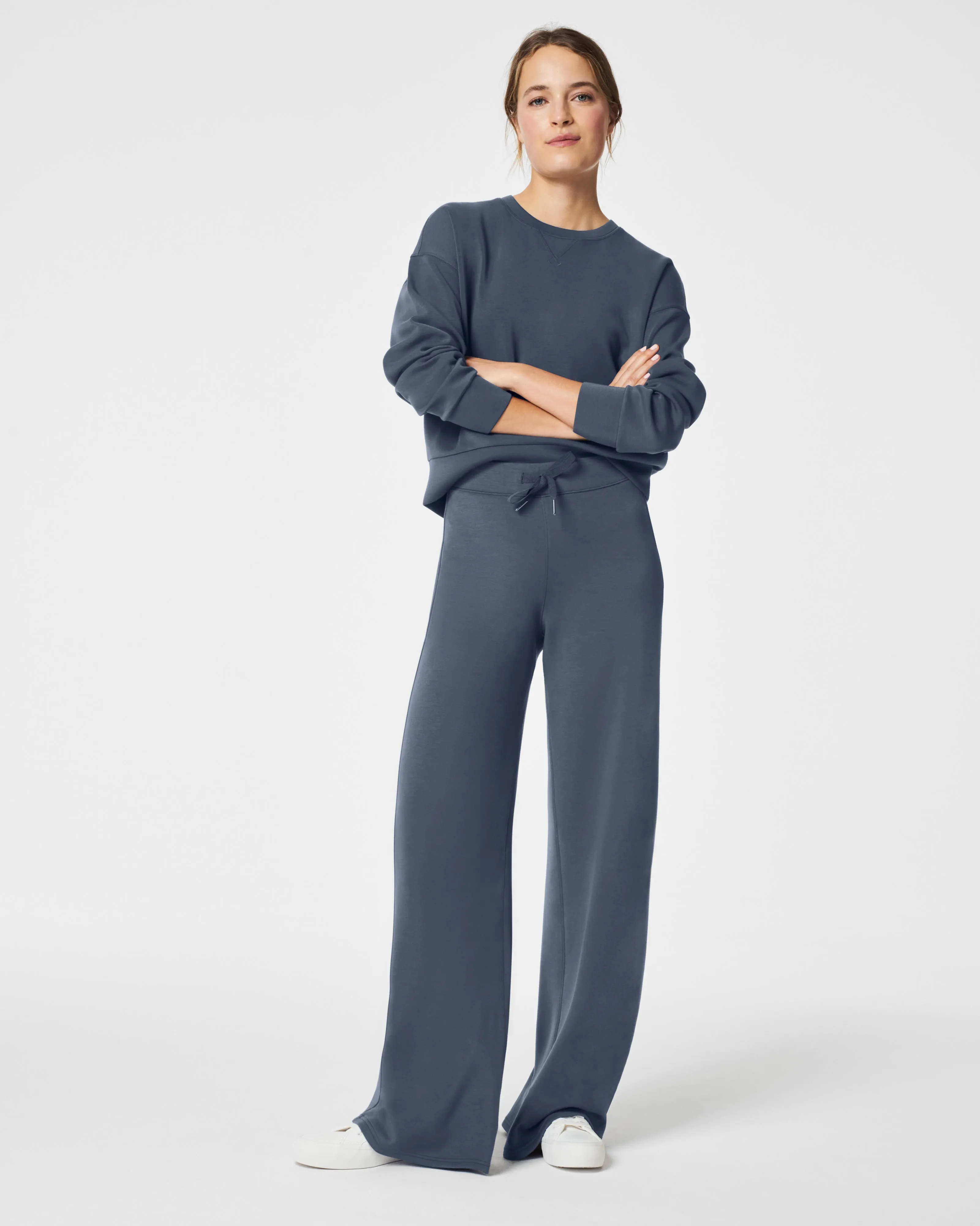 Airessentials Wide Leg Pant, Dark Storm | SPANX sold by North & Main Clothing Company product image thumbnail 2
