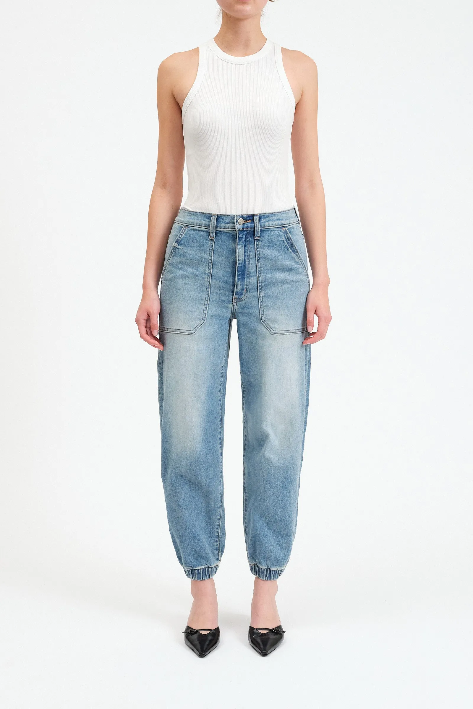 The Champ High Rise Jogger Jeans, Wings | Daze sold by North & Main Clothing Company