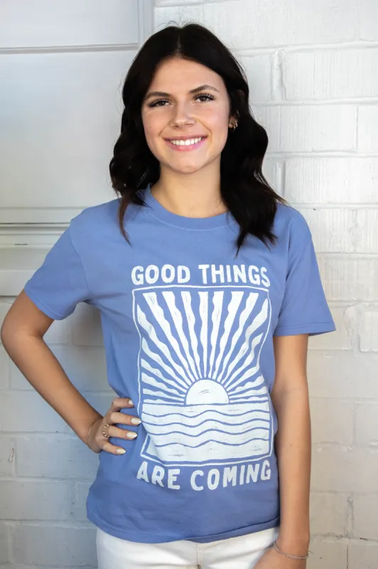 Good Things Boyfriend Tee, Sky Blue | Z Supply sold by North & Main Clothing Company