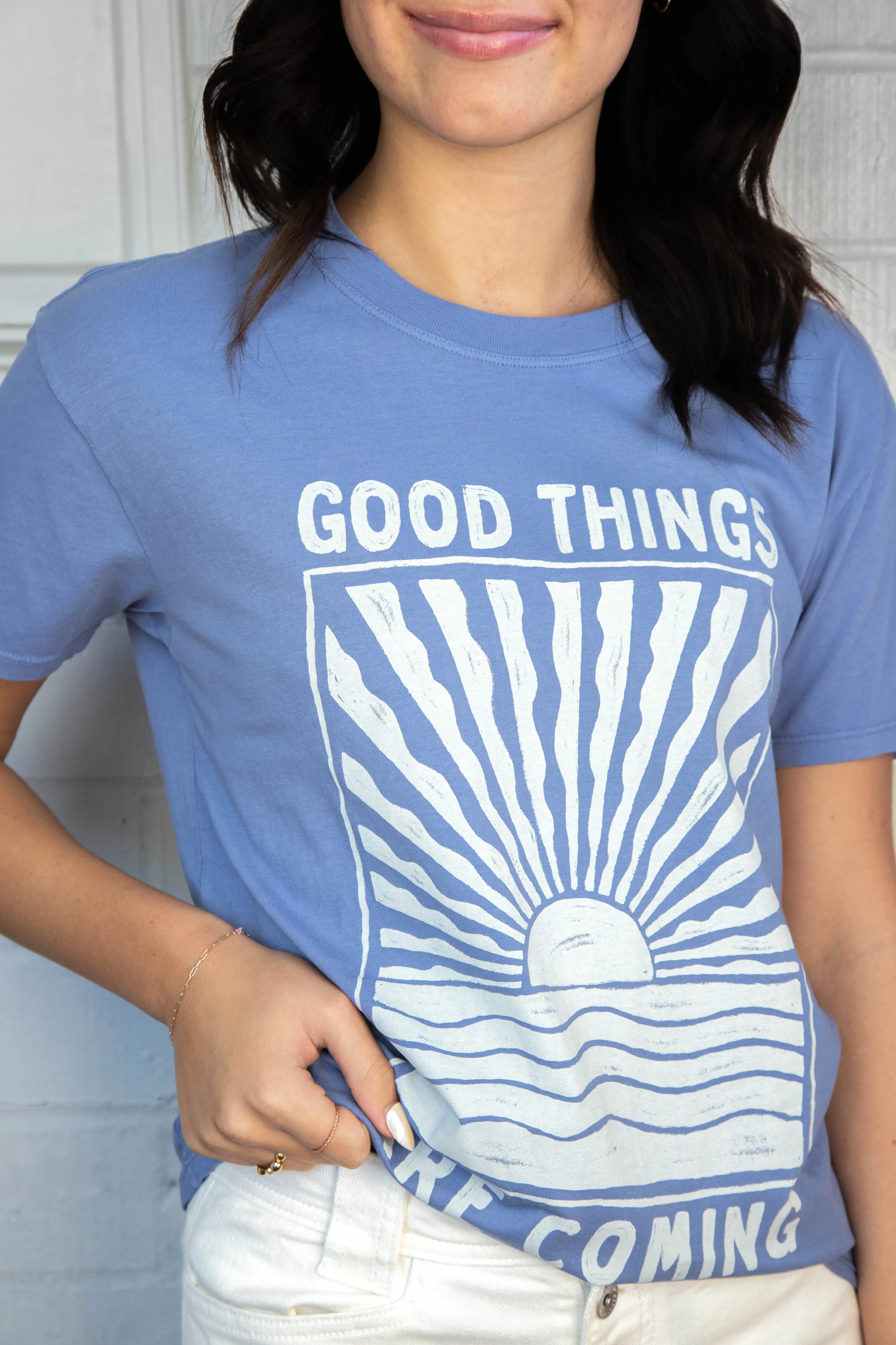 Good Things Boyfriend Tee, Sky Blue | Z Supply sold by North & Main Clothing Company product image thumbnail 5