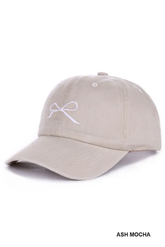 Ribbon Embroidered Baseball Cap, Ash Mocha sold by North & Main Clothing Company