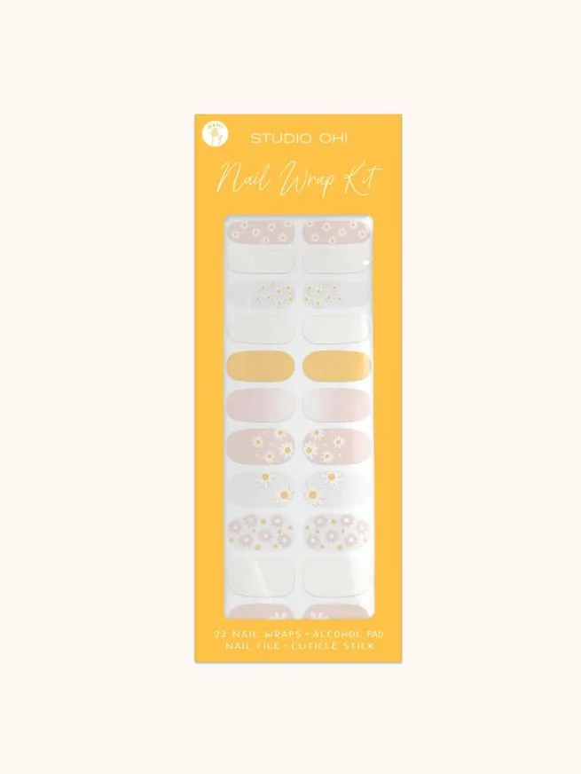 Ditzy Daisies Mani Nail Wrap Kit sold by North & Main Clothing Company