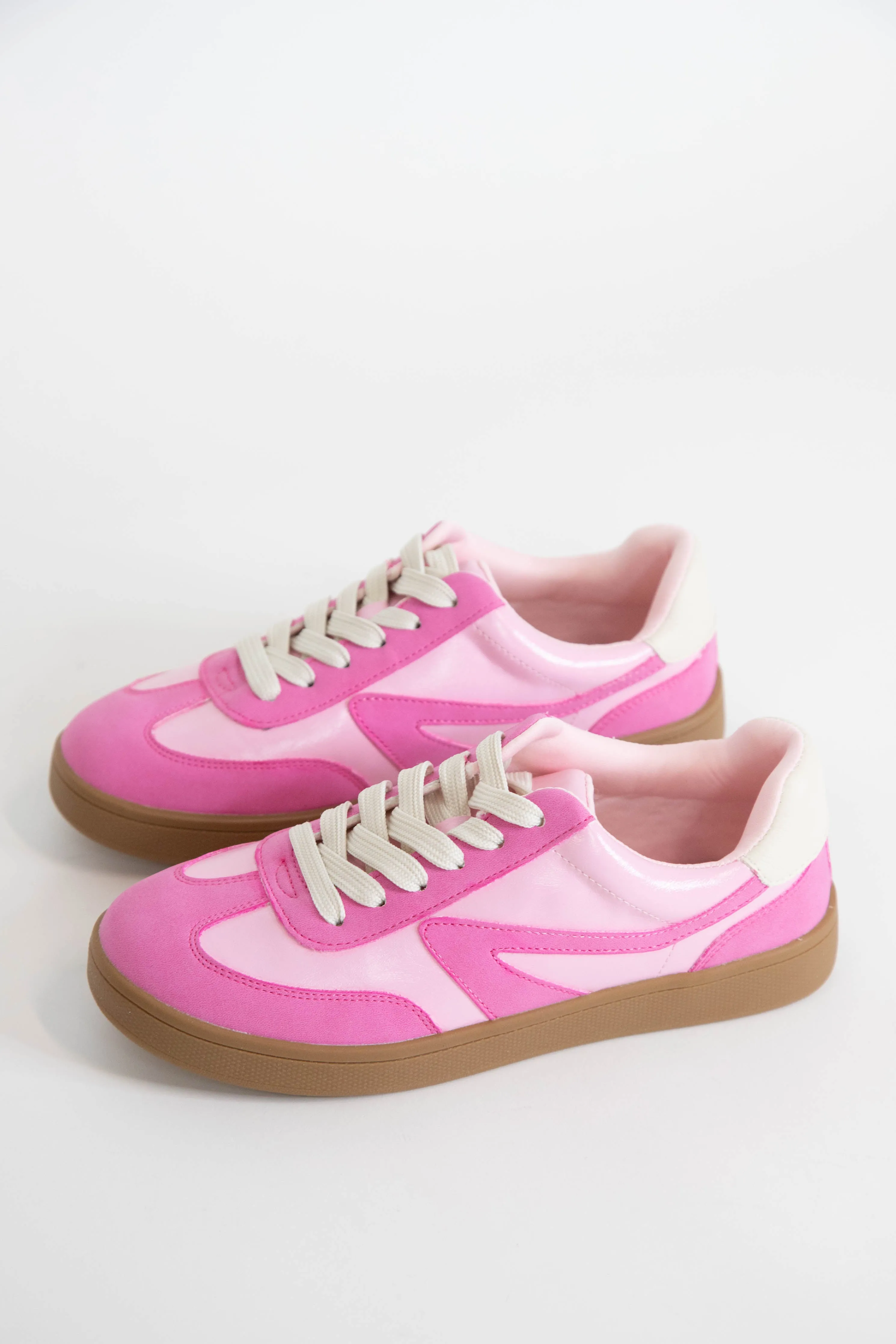 Voyage Classic Low Top Sneaker, Pink Shiny | DV by Dolce Vita sold by North & Main Clothing Company