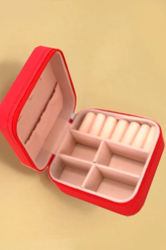 Jewelry Organizer Travel Case, Red sold by North & Main Clothing Company