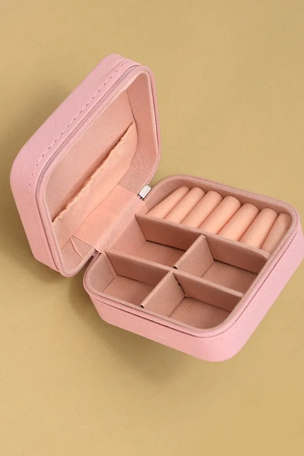 Jewelry Organizer Travel Case, Light Pink sold by North & Main Clothing Company
