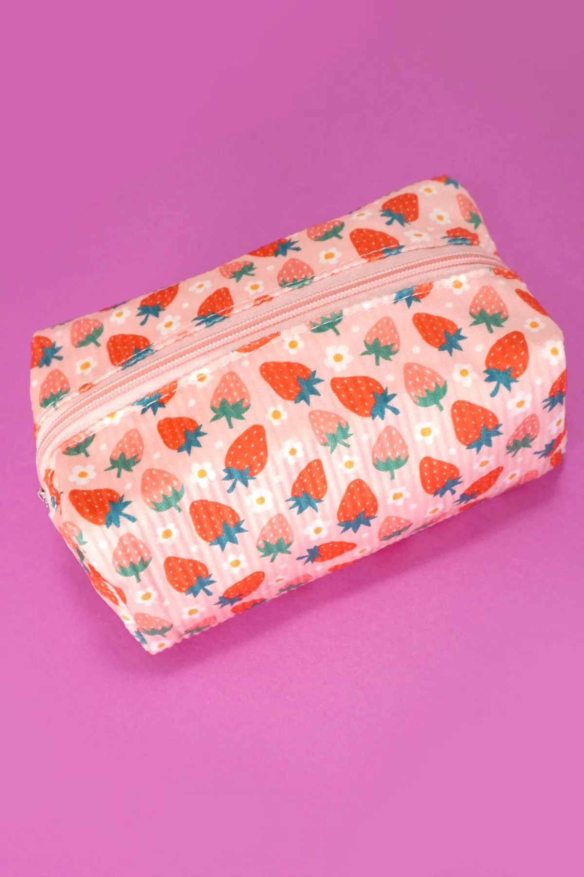 Strawberry Cosmetic Pouch Bag sold by North & Main Clothing Company