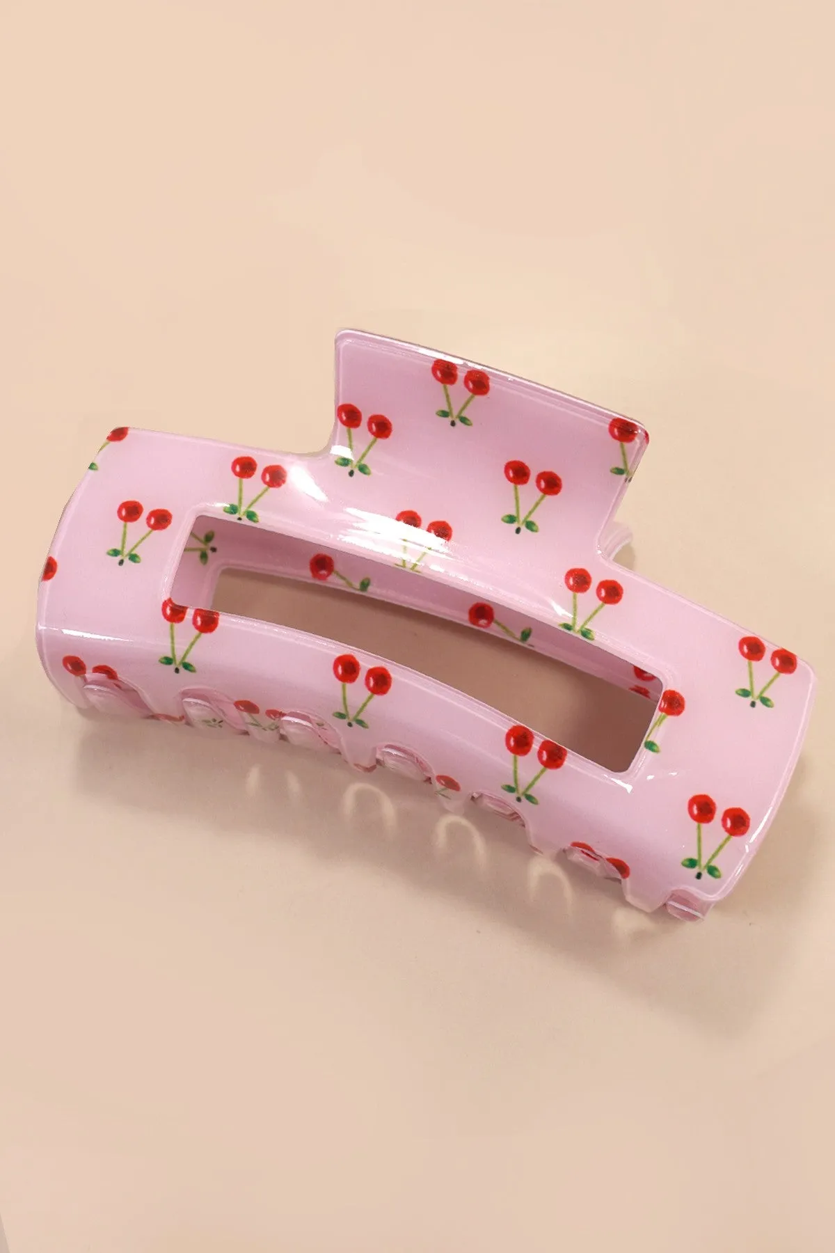Large Cherry Hair Claw sold by North & Main Clothing Company