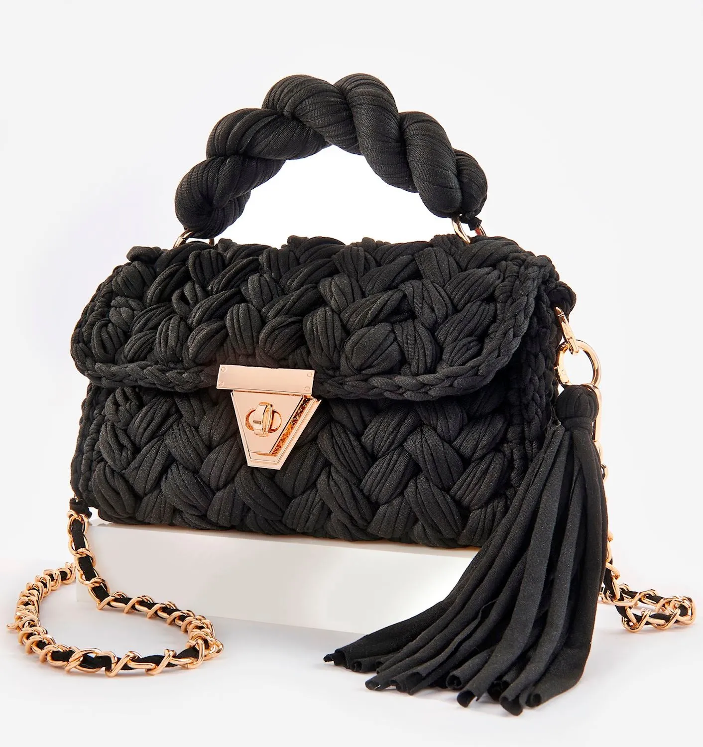 Aspen Woven Crossbody, Black sold by North & Main Clothing Company