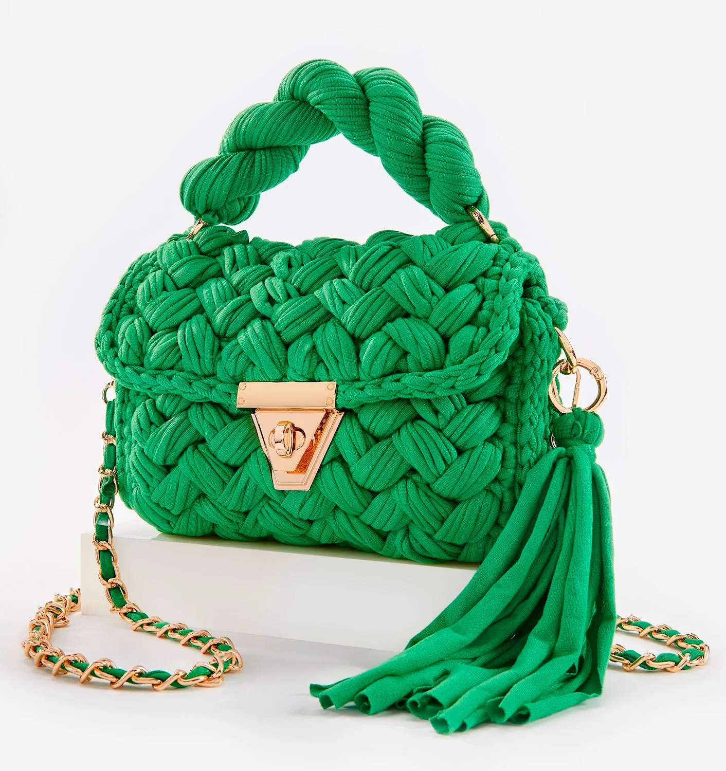 Aspen Woven Crossbody, Green sold by North & Main Clothing Company