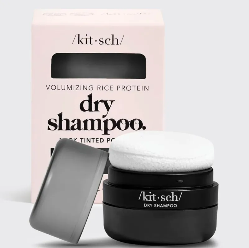 Volumizing Rice Protein Dry Shampoo, Dark | Kitsch sold by North & Main Clothing Company
