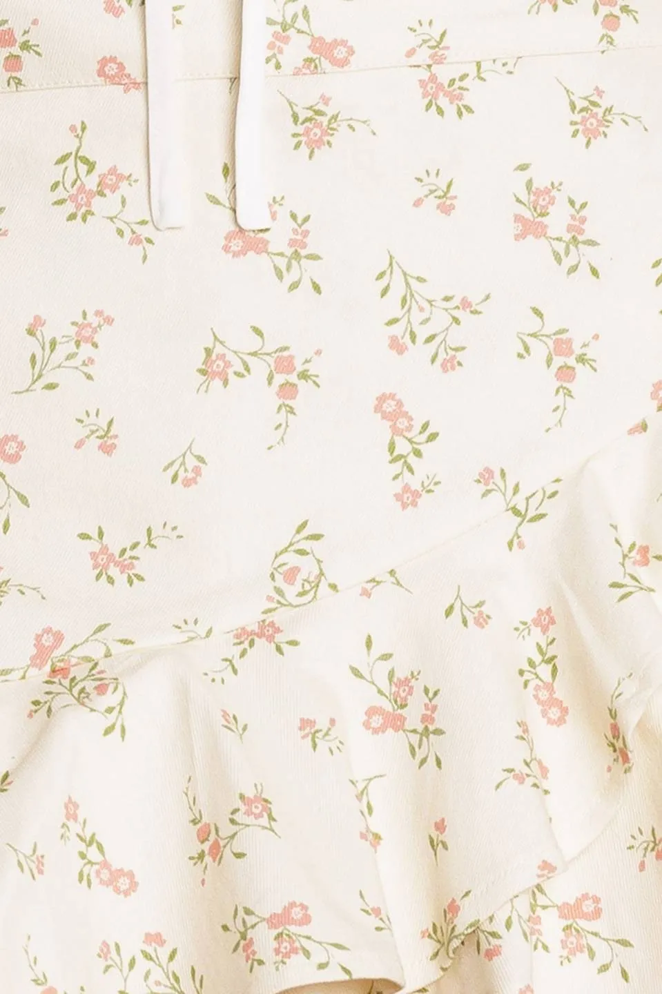 Kya Floral Woven Skort, Ivory sold by North & Main Clothing Company product image thumbnail 3