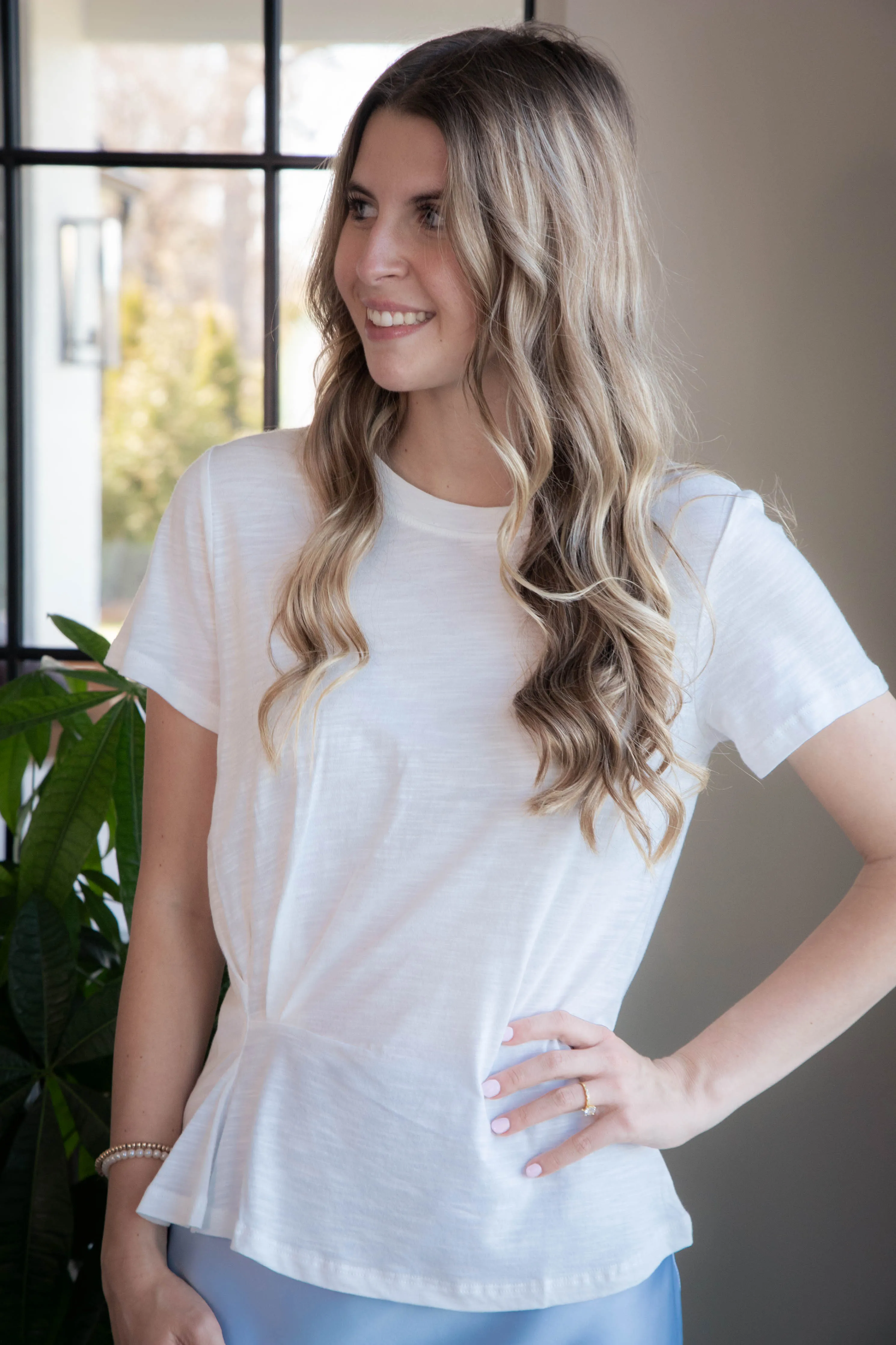 Adina Twist Front Tee, White | Sanctuary sold by North & Main Clothing Company product image thumbnail 3