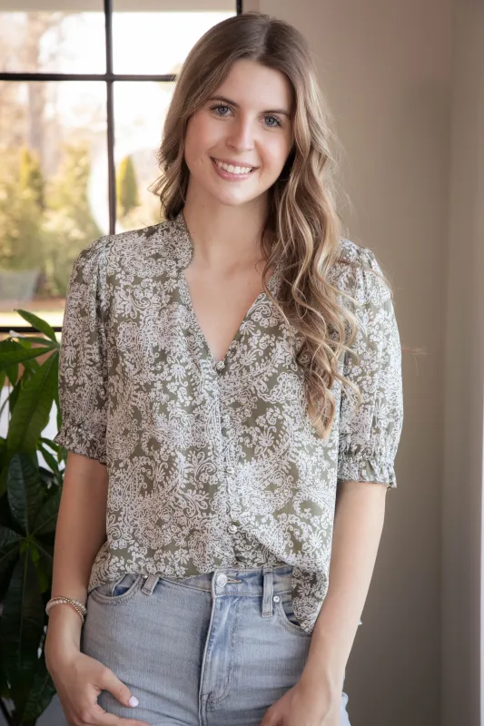 Fall Into You Paisley Top, Adorned | Sanctuary sold by North & Main Clothing Company