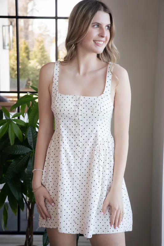 Printed Astrid Mini Dress, Ivory Combo | Free People sold by North & Main Clothing Company