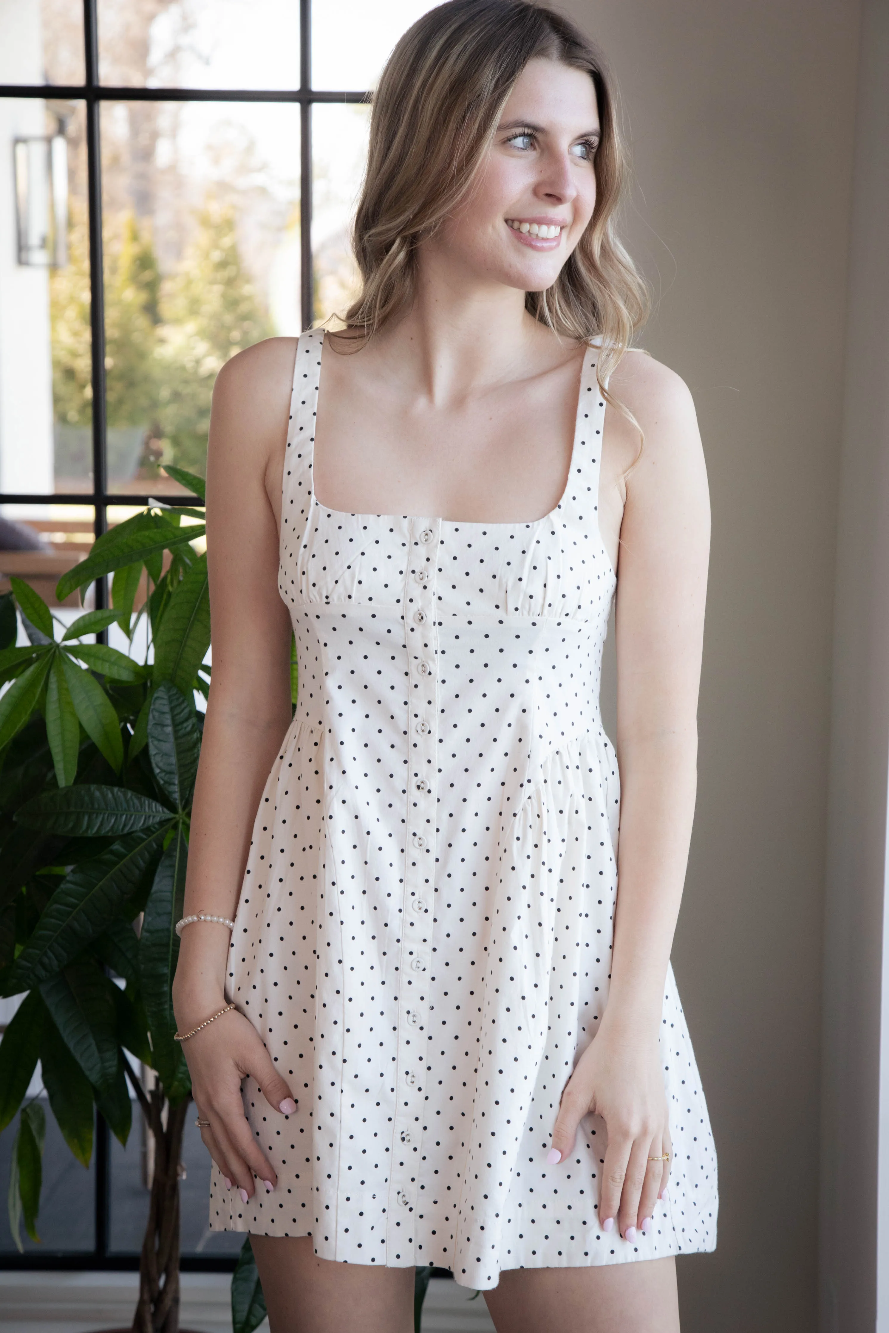 Printed Astrid Mini Dress, Ivory Combo | Free People sold by North & Main Clothing Company