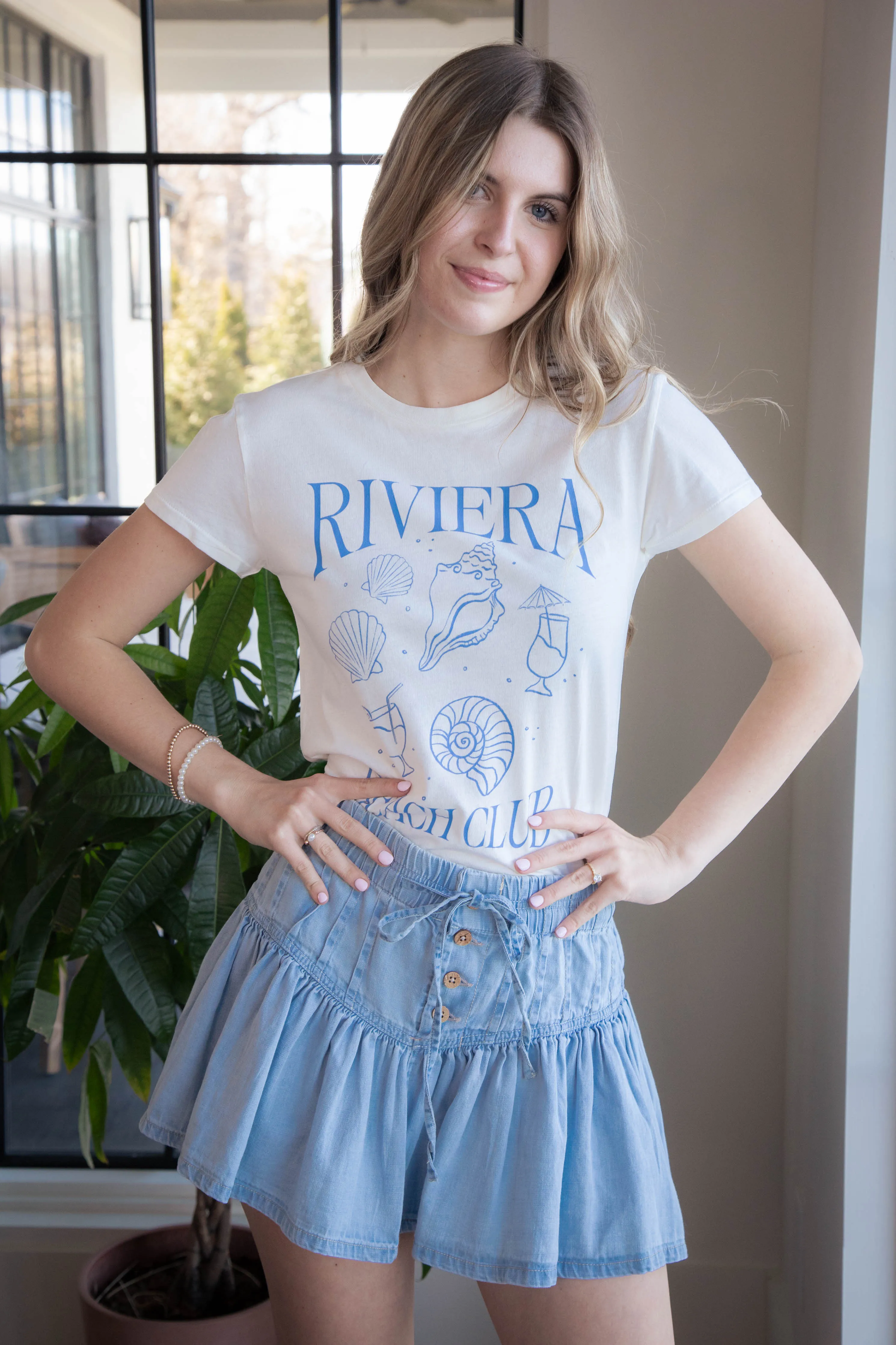 Roselle Denim Mini Skirt, Going Steady | Free People sold by North & Main Clothing Company product image thumbnail 2