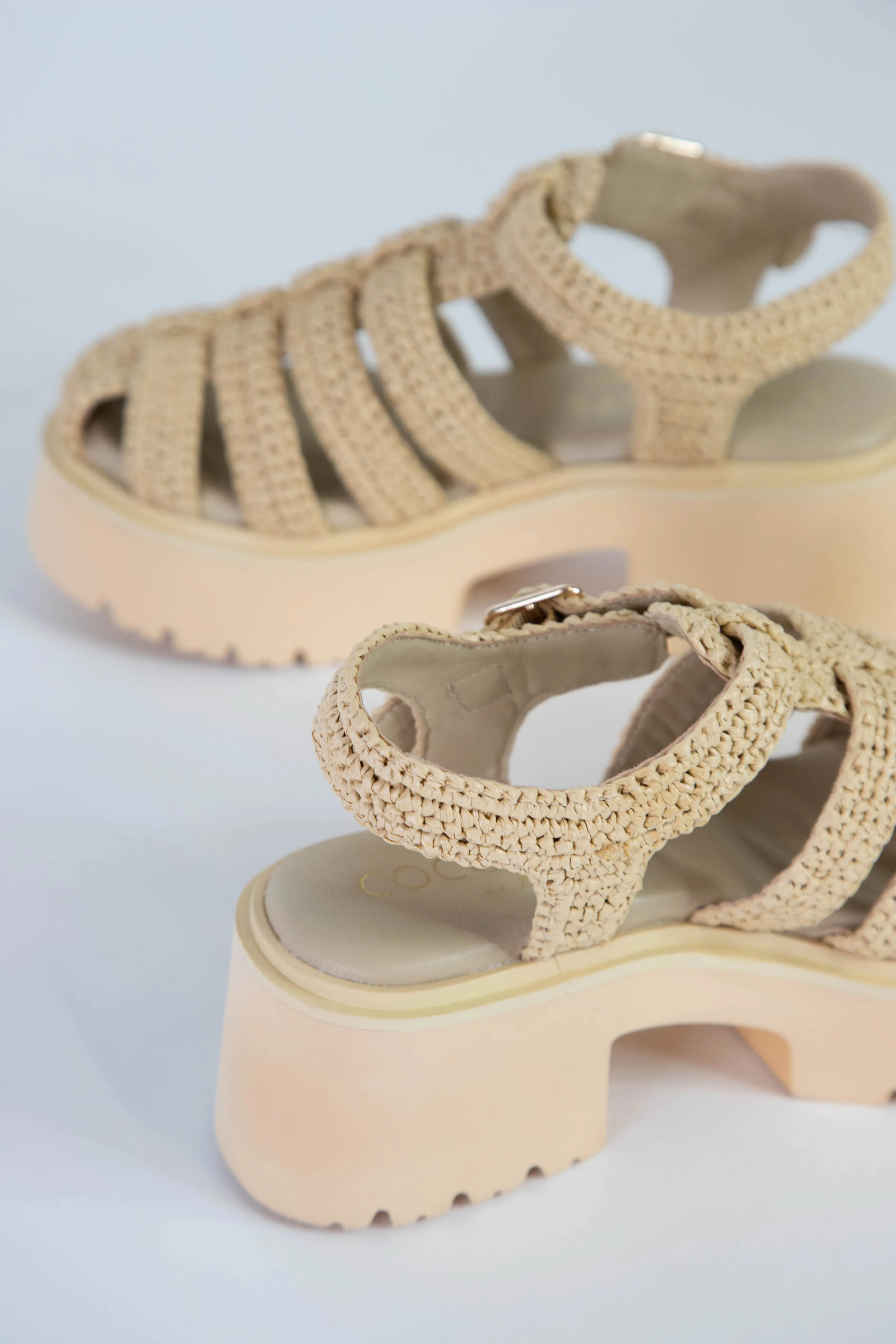 Tavi Raffia Caged Chunk Sandal, Natural | Coconuts by Matisse sold by North & Main Clothing Company product image thumbnail 2