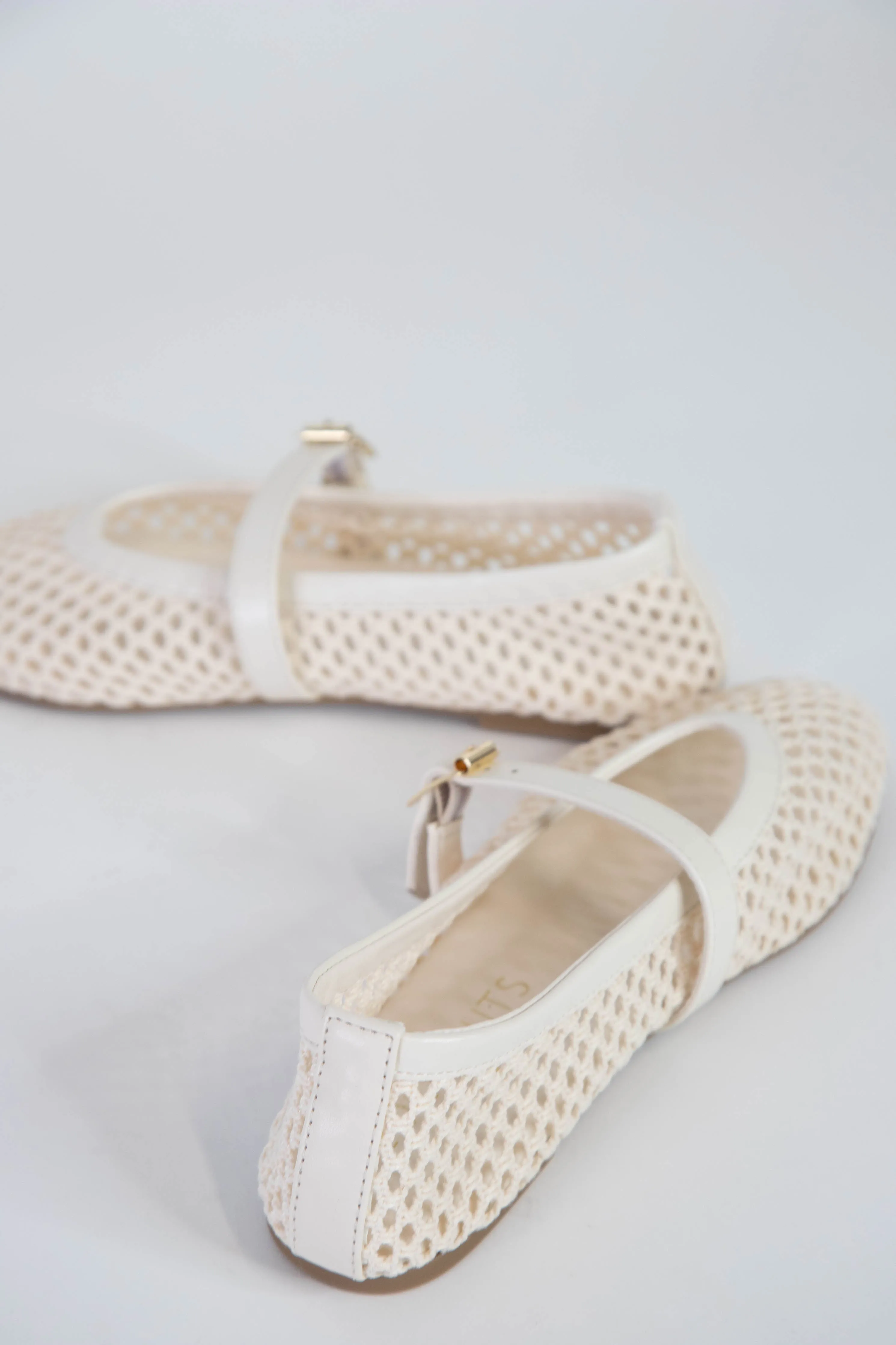 Nolita Fishnet Ballet Flat, Ivory | Coconuts by Matisse sold by North & Main Clothing Company product image thumbnail 2