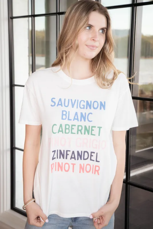 Vino Boyfriend Tee, Sea Salt | Z Supply sold by North & Main Clothing Company