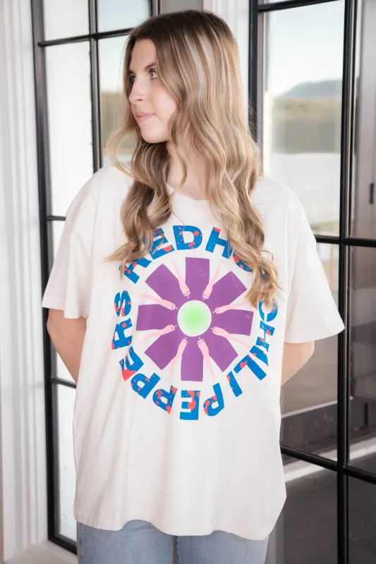Red Hot Chili Peppers Freaky Styley Merch Tee, Dirty White | Daydreamer sold by North & Main Clothing Company