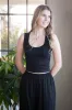Myra Linen Blend Pants, Black sold by North & Main Clothing Company