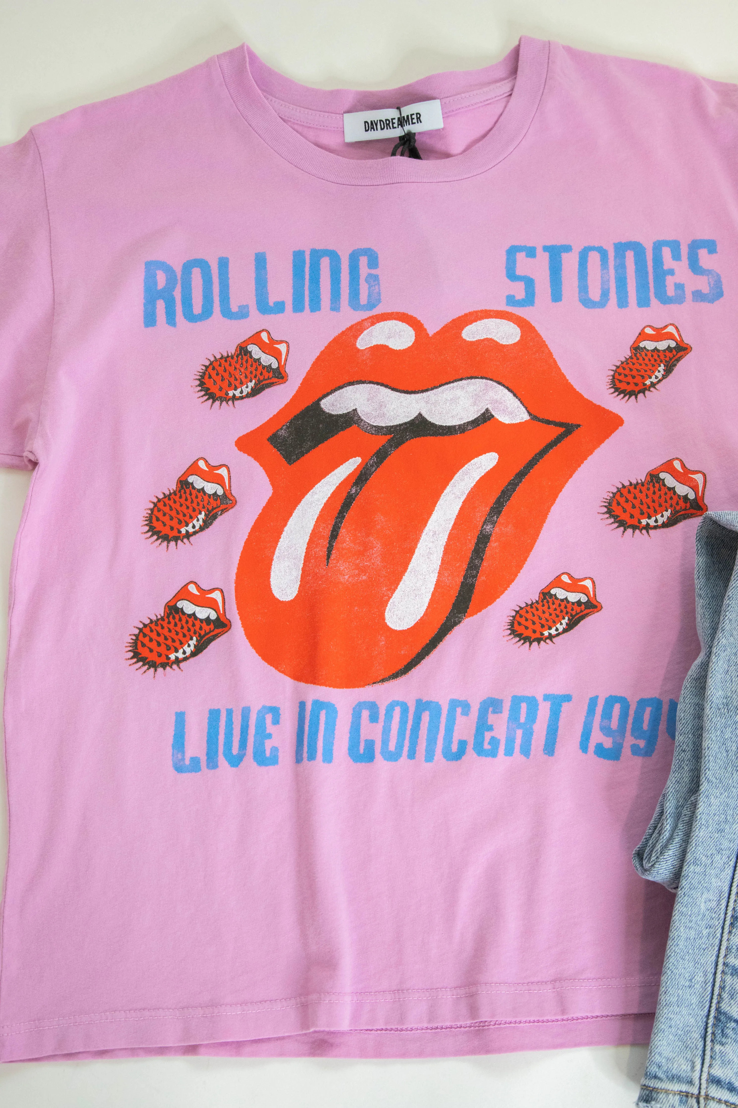 Rolling Stones Live In Concert 1994 Solo Tee, Faded Lilac | Daydreamer sold by North & Main Clothing Company
