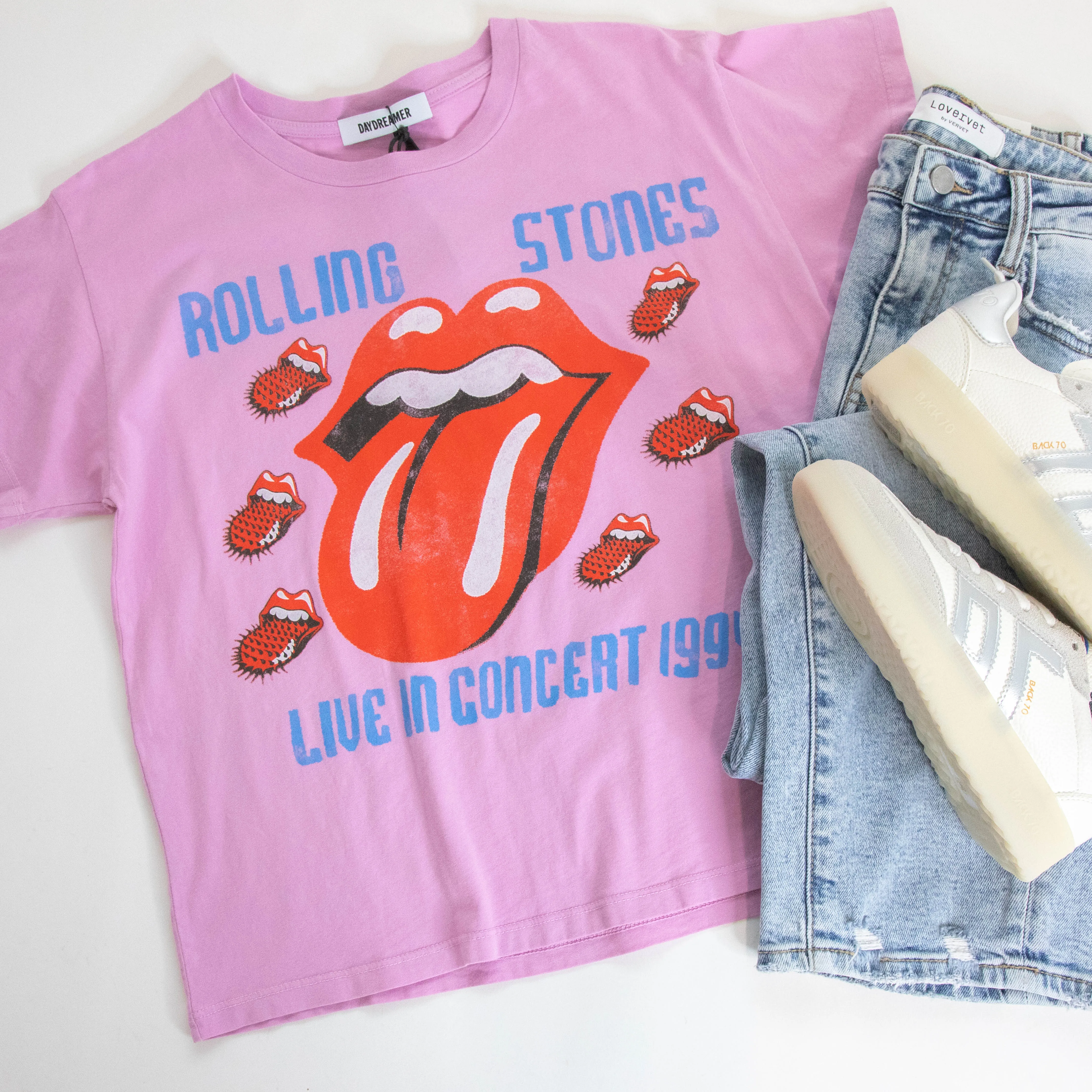 Rolling Stones Live In Concert 1994 Solo Tee, Faded Lilac | Daydreamer sold by North & Main Clothing Company product image thumbnail 4