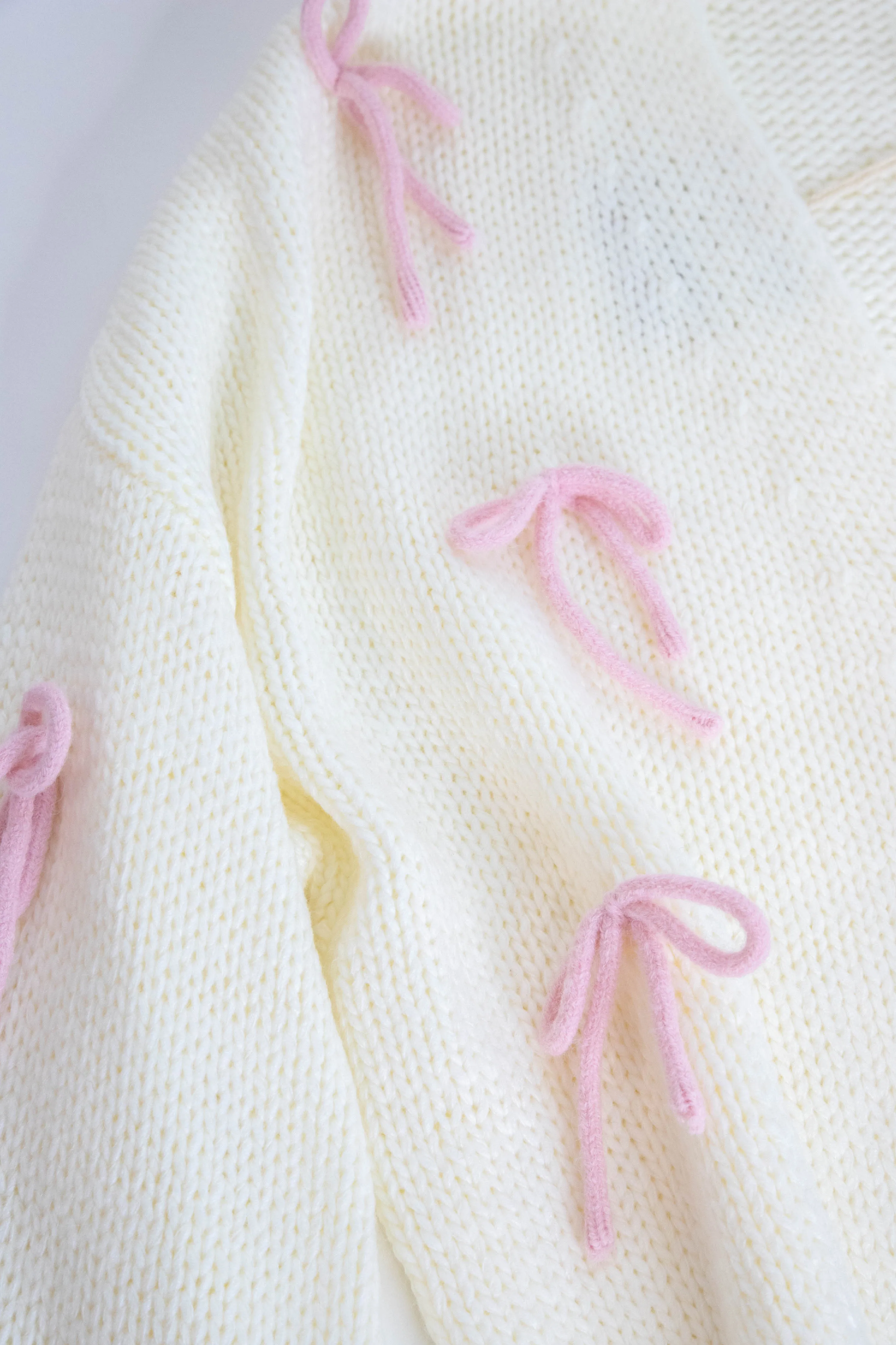Grace Bow Detail Cardigan, Cream sold by North & Main Clothing Company product image thumbnail 2