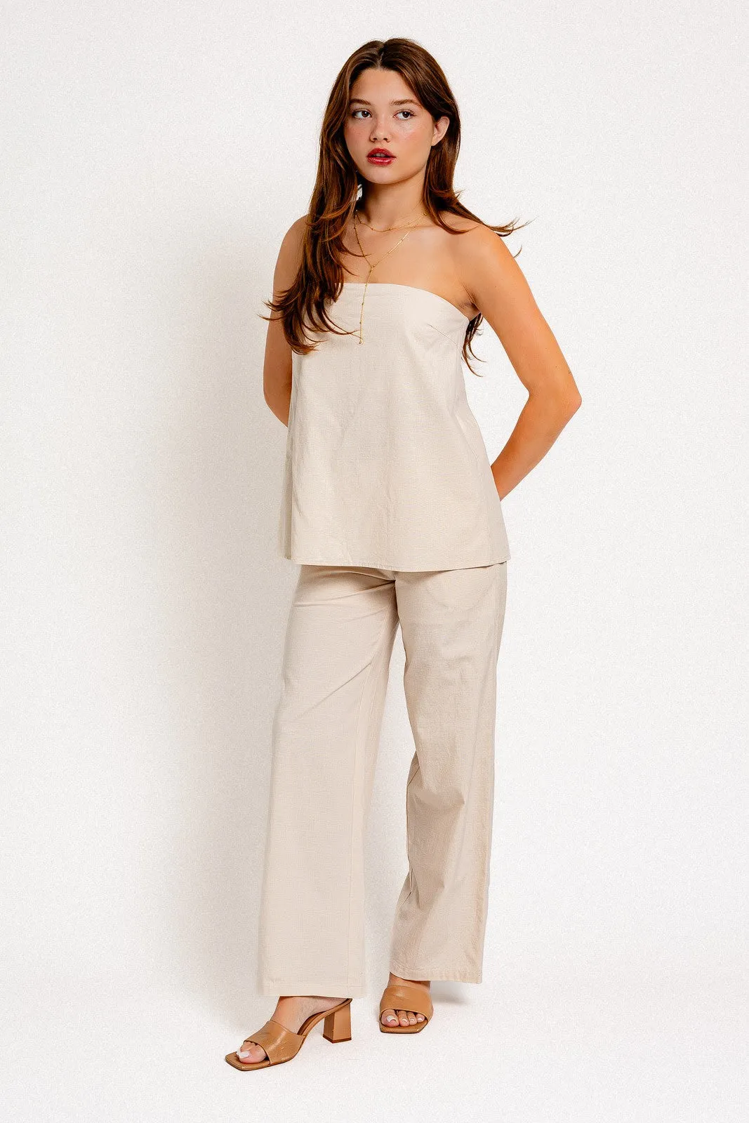 Natalie Full Length Tube Top, Cream sold by North & Main Clothing Company product image thumbnail 2