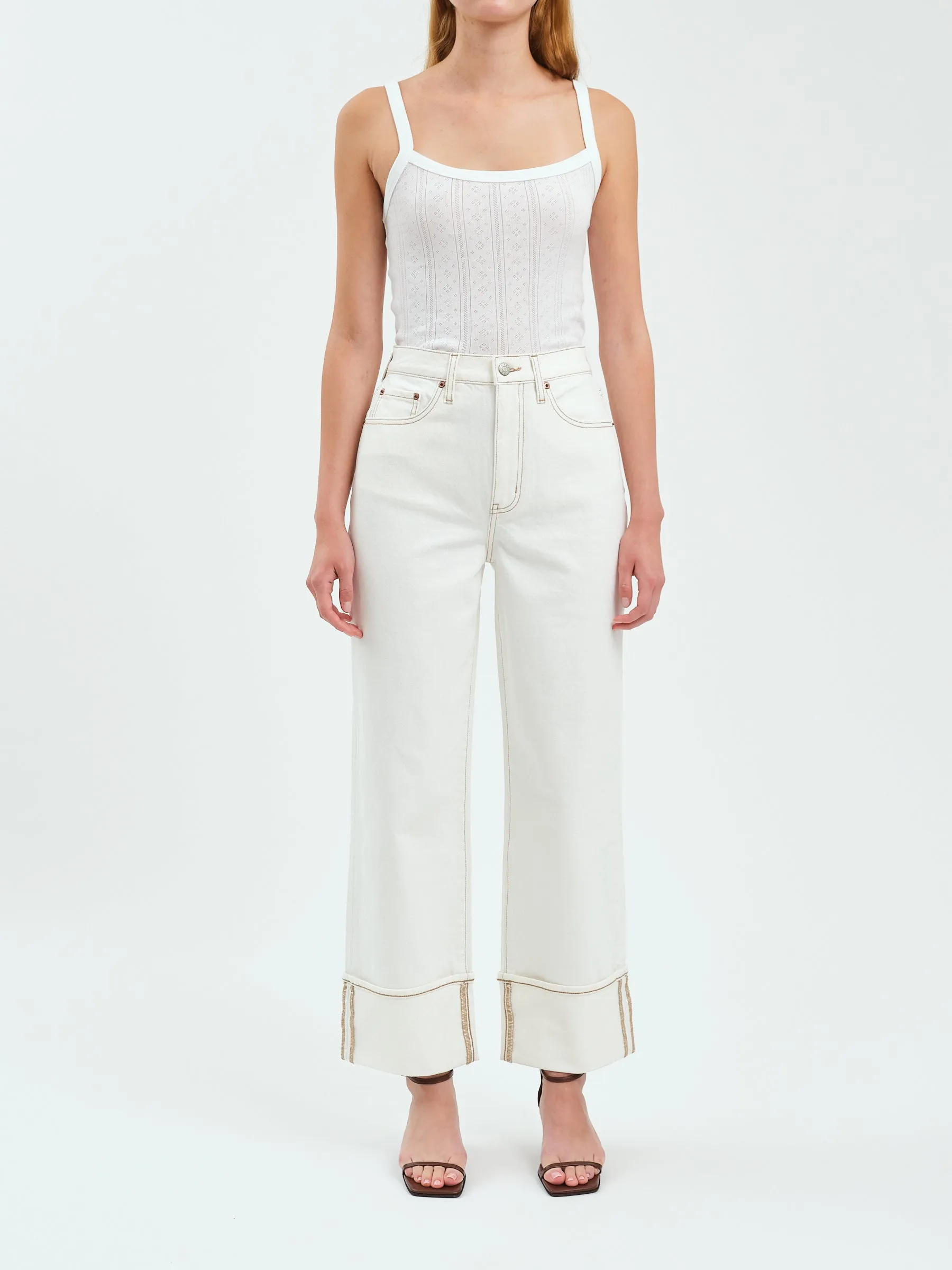 Eastside Loose Cuffed Jeans, Vanilla | Daze sold by North & Main Clothing Company