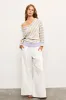 Luna Wide Leg Pants, White sold by North & Main Clothing Company